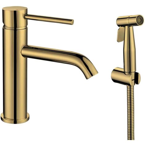 Sapho Rhapsody - Waschtischarmatur mit Bidetbrause, mattgold 1209-09GB