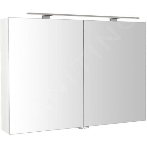 Sapho Riwa - Armoire miroir avec éclairage LED, 1010x700x170 mm, blanc brillant RIW100-0030