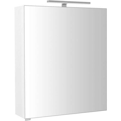 Sapho Riwa - Spiegelschrank mit LED-Beleuchtung, 60x70x17 cm, weiß glänzend RIW060-0030