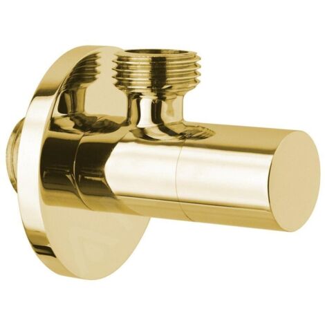 Sapho Robinets d’angle - Vanne d’angle avec rosace, or SL017