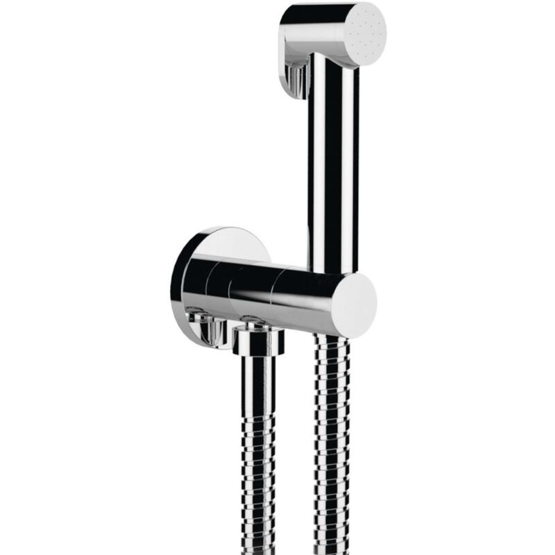 Sapho - Robinets non mélangeur - Robinet mural avec douchette de bidet, rond, chrome DB107