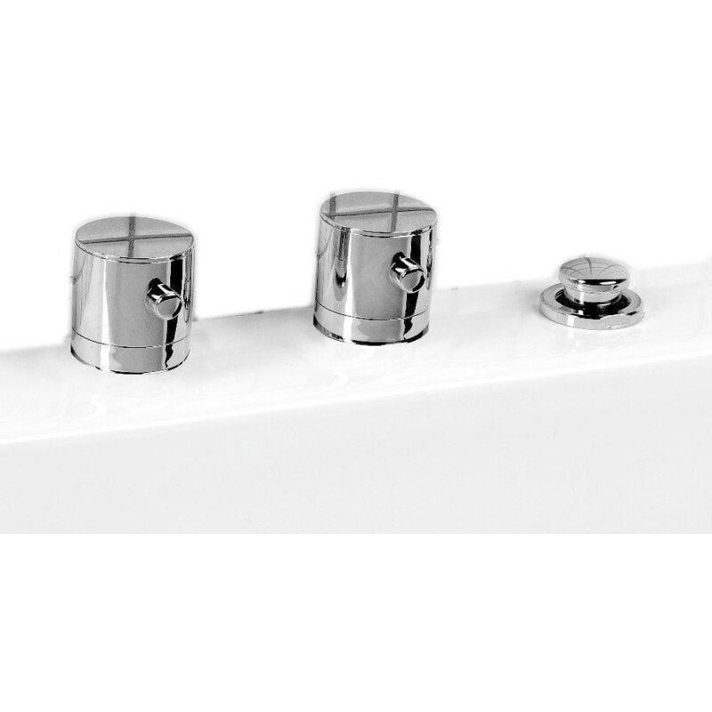 Sapho Robinetterie - Mitigeur pour rebord de baignoire, installation à 3 trous, chrome TG2RDTML