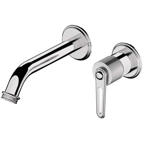 Sapho Rubinetteria - Miscelatore da lavabo ad incasso, installazione a 2 fori, con corpo, cromo BB018