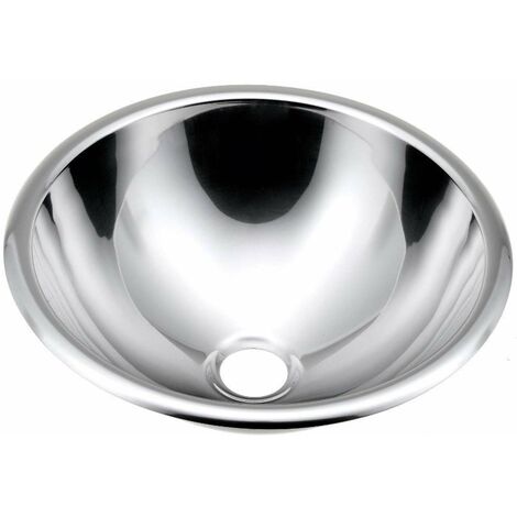 Sapho Sanitari in acciaio inox - Lavabo ad incasso in acciaio inox, diametro 36 cm 13029.B