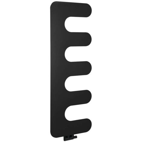 Sapho Scaldasalviette - Scaldasalviette 49x139 cm, allacciamento centrale, nero opaco MI1400