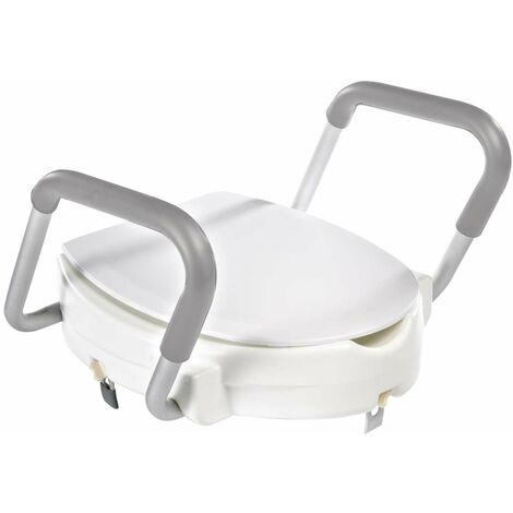 Sapho Sedili WC Ridder - Copriwater rialzato 100 mm, con maniglie, bianco A0072001