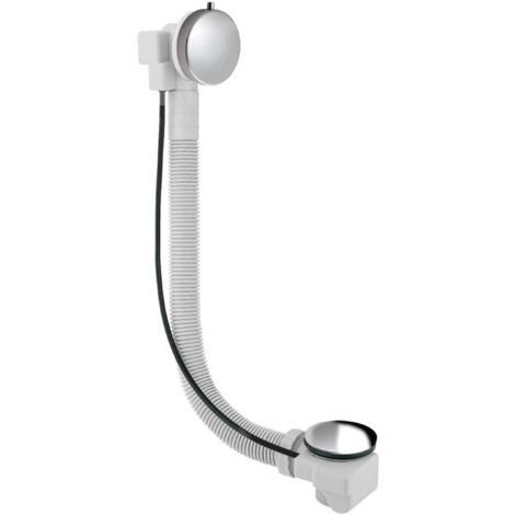 Sapho Senator - Juego de bañera con bovden, longitud 900 mm, tapón 72 mm, acero inoxidable VR119028