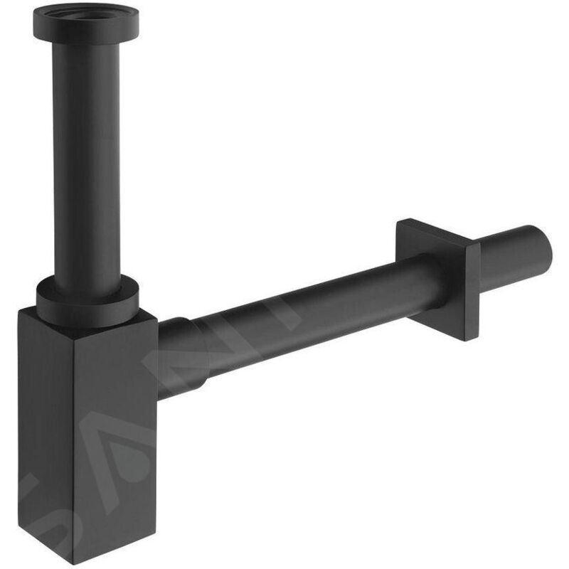 Siphons - Siphon de lavabo, 1 1/4, sortie d'évacuation 32 mm, anguleux, noir mat SI415 - Sapho