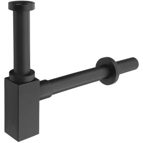 Sapho Siphons - Siphon für Waschtisch 1 1/4, Abfluss 32 mm, eckig, schwarzmatt SI415