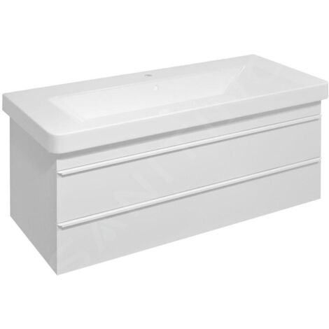 Sapho Sitia - Meuble-lavabo, 101x50x44 cm, 2 tiroirs, blanc mat SI105-3131