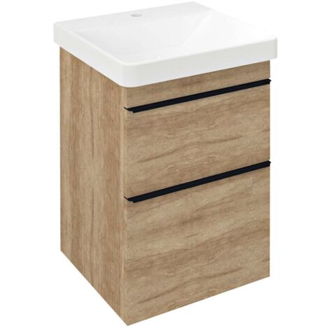 Sapho Sitia - Mobile lavabo 70x46x44 cm, 2 cassetti, rovere Alabama SI050-2222