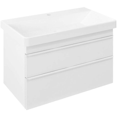 Sapho Sitia - Mobile lavabo 76x50x44 cm, 2 cassetti, bianco opaco SI080-3131