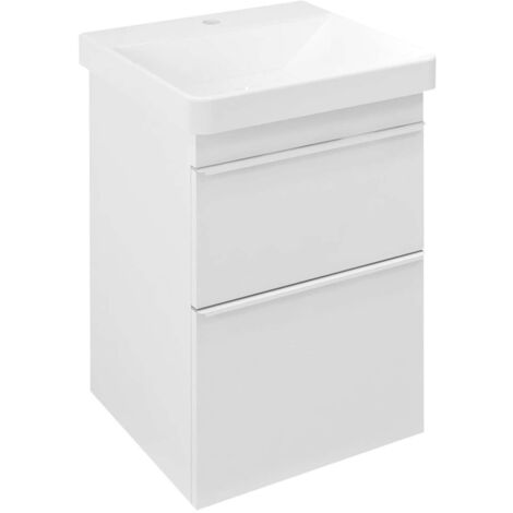 Sapho Sitia - Mueble lavabo 70x46x44 cm, 2 cajones, blanco mate SI050-3131