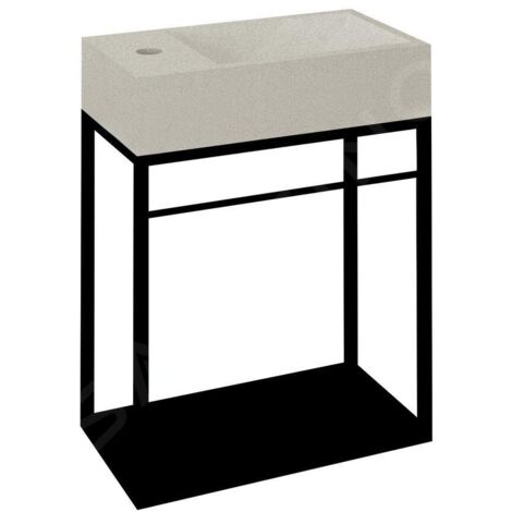 Sapho Ska - Construction Crest avec étagère sous le lavabo, 395x450x217 mm, noir mat AR402