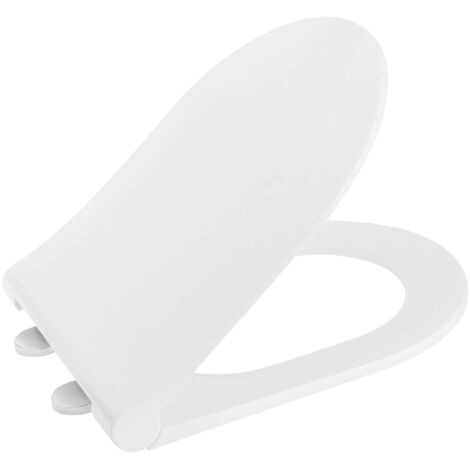 Sapho Slim - Asiento de WC, SoftClose, blanco/cromo 100787
