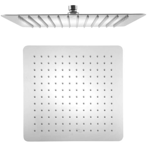 Sapho Slim - Rociador de ducha Slim, 30x30 cm, acero inoxidable pulido MS563