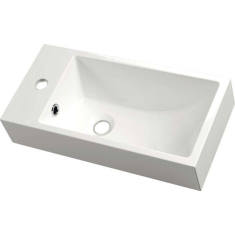 Sapho Small - Lavabo Ariana 50x10x25 cm, grifo a la izquierda, blanco SM012