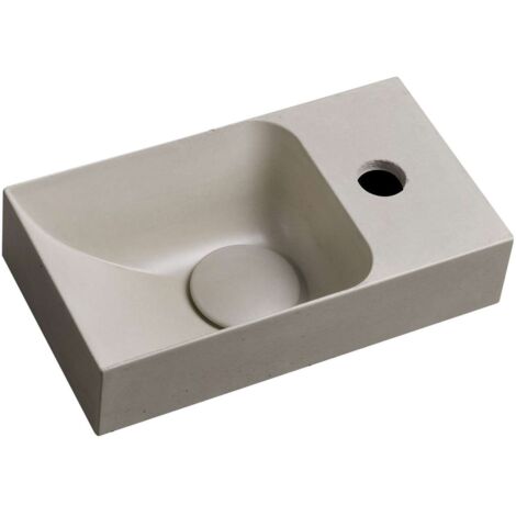 Sapho Small - Lave-mains 31x17 cm, sans trop-plein, trou de robinetterie à droite, sable PK30514