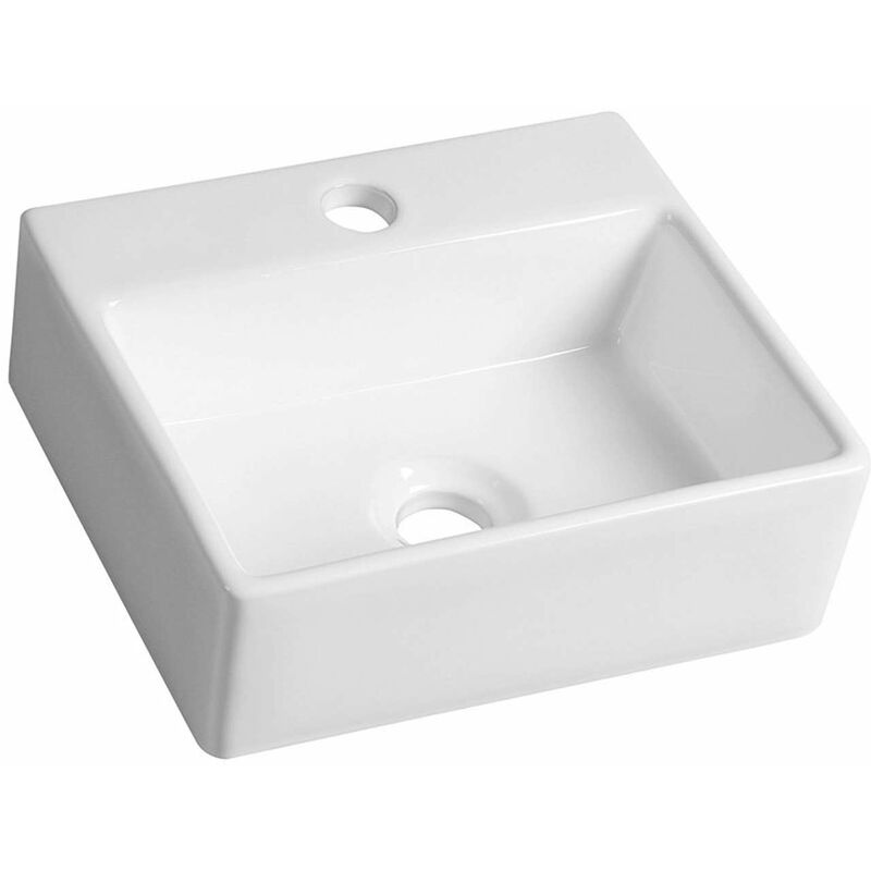 Sapho - Small - Lave-mains giulia, 34x29 cm, avec un trou pour robinet, blanc BH7002