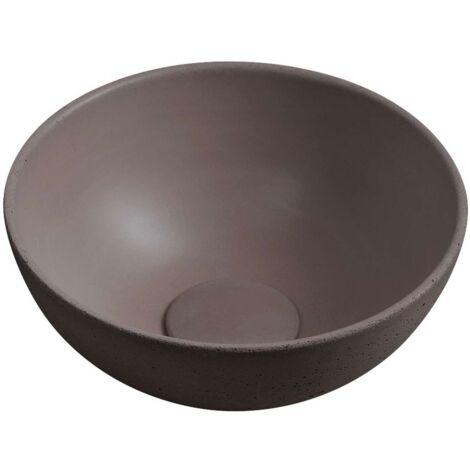 Sapho Small - Vasque à poser, diamètre 26 cm, sans trop-plein, brun foncé MR26015
