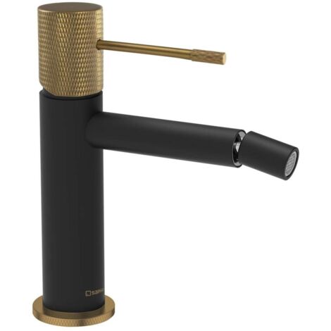 Sapho Solaris - Bidetarmatur, mattschwarz/mattgold WD003G