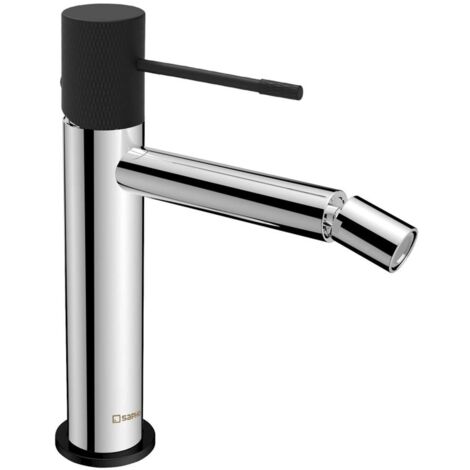 Sapho Solaris - Grifo de bidé, cromo/negro mate WD003CB