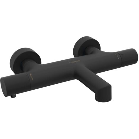 Sapho Solaris - Grifo termostático de bañera, negro mate WD010B