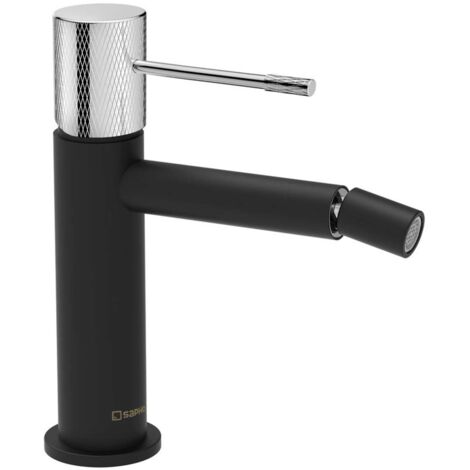 Sapho Solaris - Miscelatore per bidet, nero opaco/cromo WD003BC