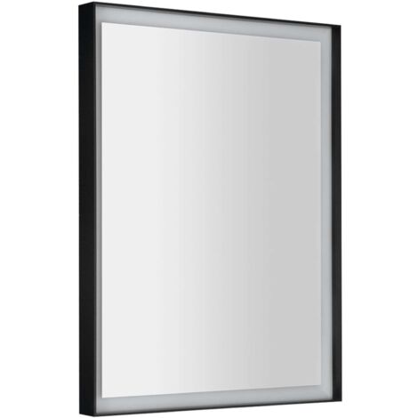 Sapho Sort LED - Espejo con iluminación LED, 80x60 cm, sensor táctil, negro ST080S