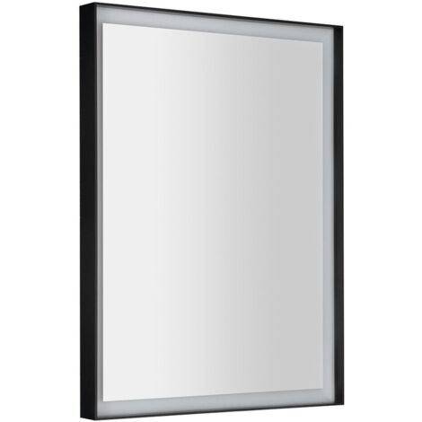 Sapho Sort LED - Miroir avec éclairage LED, 80x60 cm, touches tactiles, noir ST080S