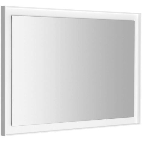 Sapho Specchi - Specchio Flut in cornice 1000x700 mm, con illuminazione LED, bianco FT100
