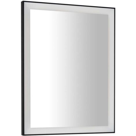 Sapho Spiegel - Spiegel mit LED-Beleuchtung Gano, 60x80 cm, schwarz LG260