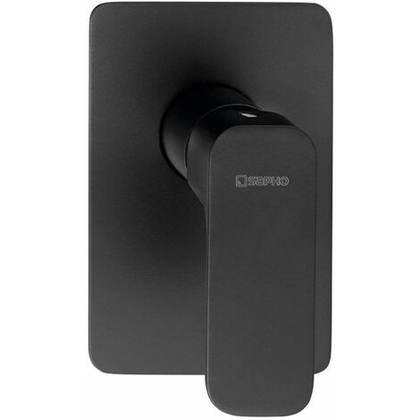 Sapho Spy - Mitigeur encastré de douche avec corps d'encastrement, 1 sortie, noir mat PY41/15