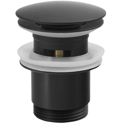 Sapho Tapas de desagüe - Desagüe de lavabo, ClickClack, tapón grande, negro CV1007B