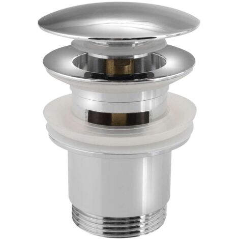 Sapho Tapas de desagüe - Válvula cerrable de lavabo, ClickClack, tapón grande, cromo CV1007