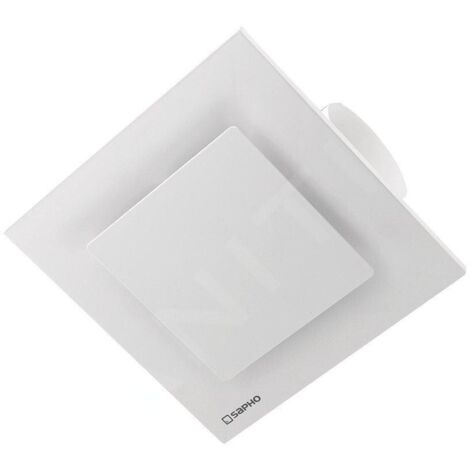 Sapho Tecto - Aérateur axial temporisé, de plafond, 20 W, tuyau 100 mm, blanc TC202