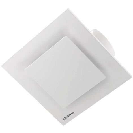 Sapho Tecto - Extractor de techo axial con temporizador, 20 W, tubería 100 mm, blanco TC202