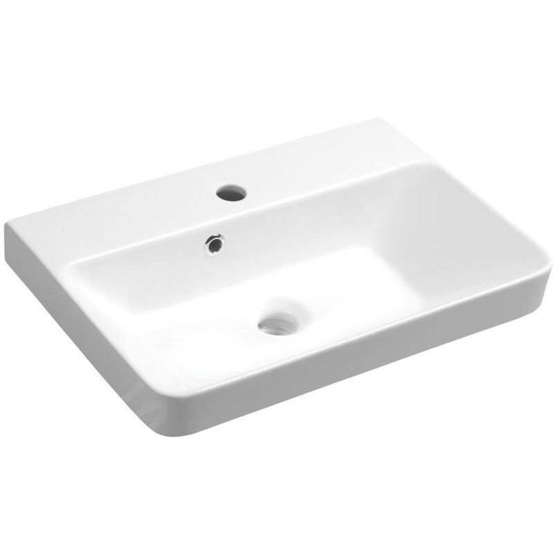 Sapho - Thalie - Meuble-lavabo 550x370 mm, avec un trou pour robinet, blanc TH11055