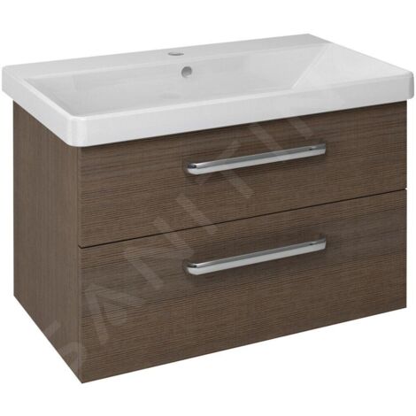 Sapho Theia - Meuble lavabo 756x500x435 mm, 2 tiroirs, pin rustique TH080-1616