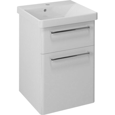 Sapho Theia - Mueble de lavabo 464x700x442 cm, 2 cajones, blanco TH050-3030