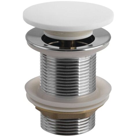 Sapho Thin - Desagüe de lavabo, ClickClack, blanco mate WN721