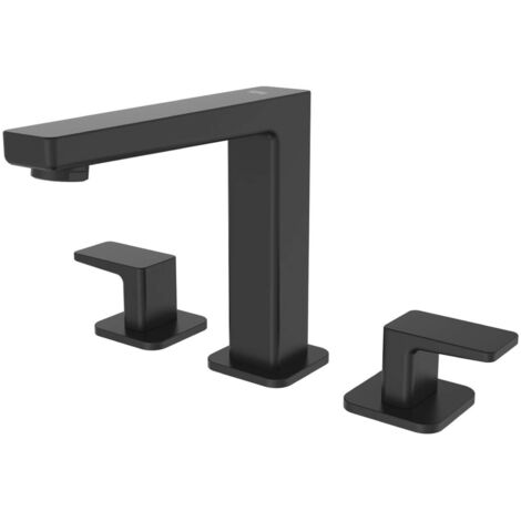 Sapho Tursi - Miscelatore da lavabo, montaggio a 3 fori, nero opaco TI017B
