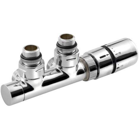Sapho Twin - Kit de conexión de válvulas para conexión central, paso 50 mm, derecho,cromo CP3010S