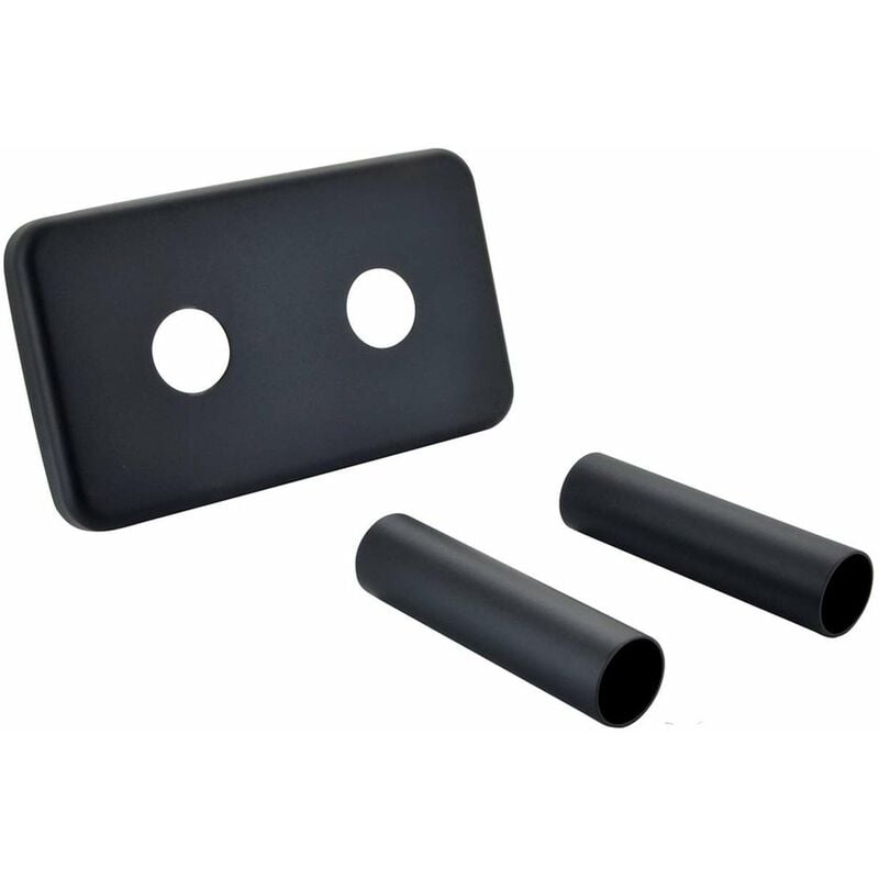 Sapho Twin - Rosace de recouvrement pour kit de raccordement, noir mat CP7135B