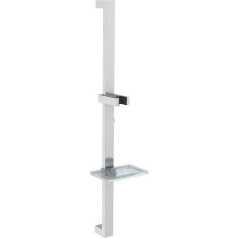 Sapho Veneta - Barre de douche 680 mm, avec support et porte-savon, chrome 1206-07