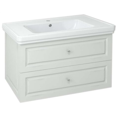 Sapho Violeta - Armario con lavabo, 83x52x46 cm, 2 cajones, blanco VI090-3131