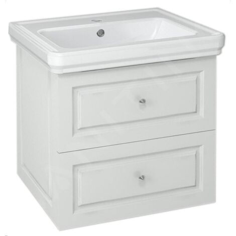 Sapho Violeta - Meuble lavabo, 535x520x425 mm, 2 tiroirs, blanc VI060-3131