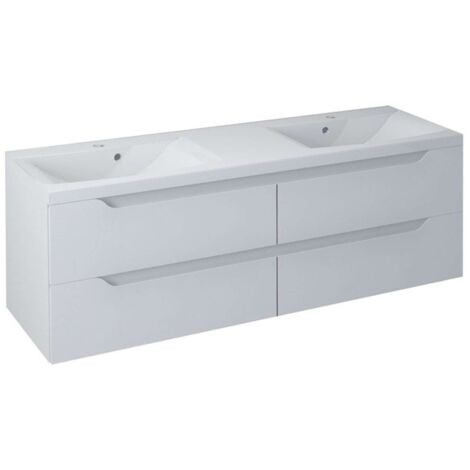 Sapho Wave - Doppelwaschtischunterschrank 150x50x48 cm, weiß WA150-3030