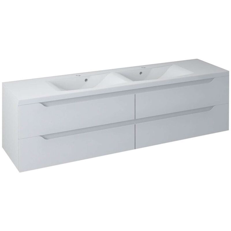Sapho - Wave - Meuble double-lavabo 180x50x48 cm, blanc WA180-3030