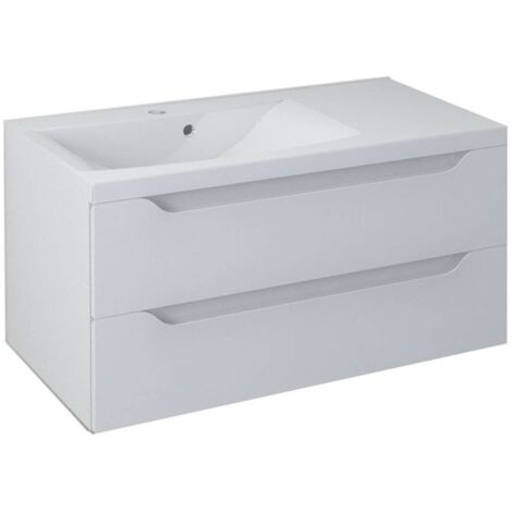 Sapho Wave - Mobile lavabo 900x450x480 mm, sinistro, 2 cassetti, bianco WA092-3030